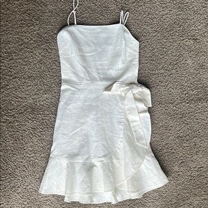 Express White Ruffled Tiered Mini Sundress